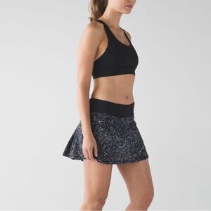 Lululemon Circuit Breaker Skort Splatter - Sz 6, Black/White